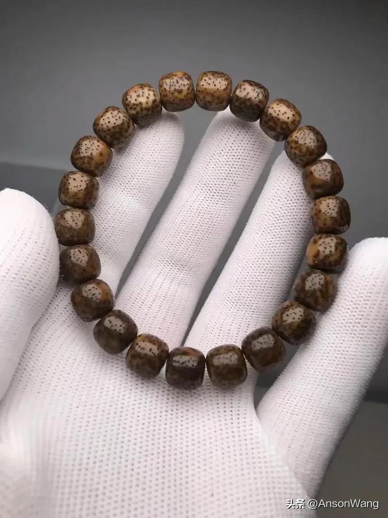 灵月阁 十年陈籽星月菩提手串 单圈老料 黄金籽 文玩佛珠男女